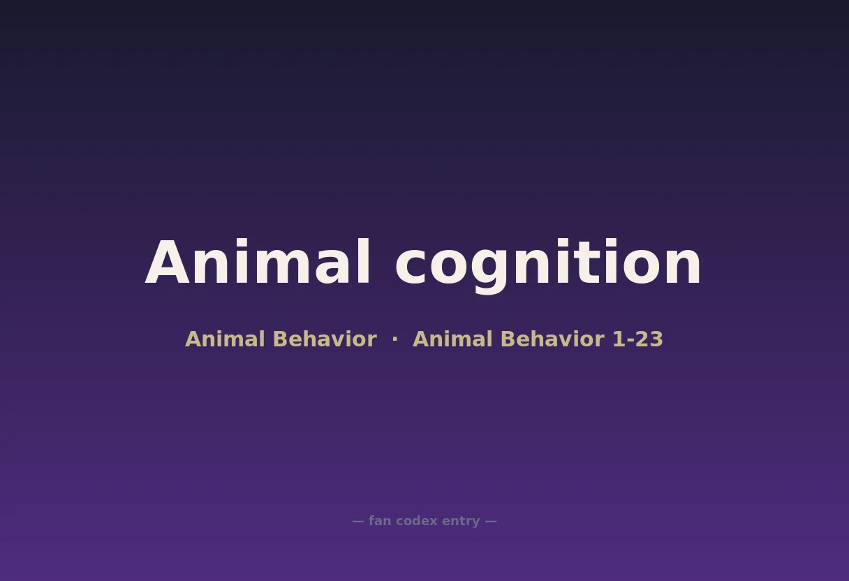 Animal cognition