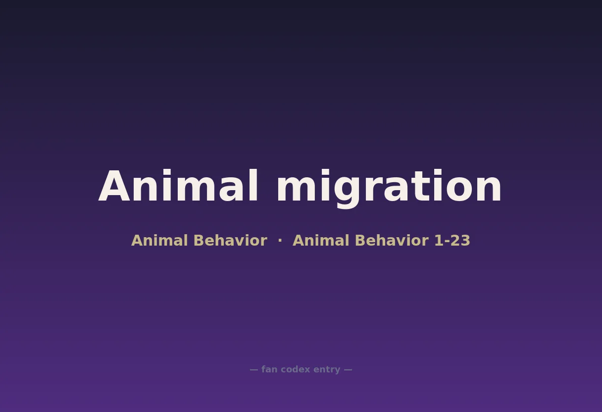 Animal migration