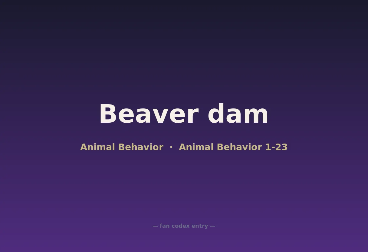 Beaver dam