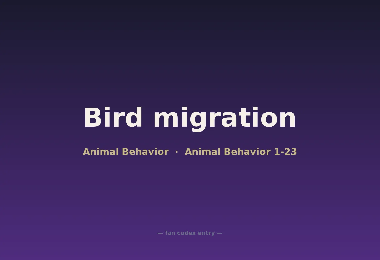 Bird migration