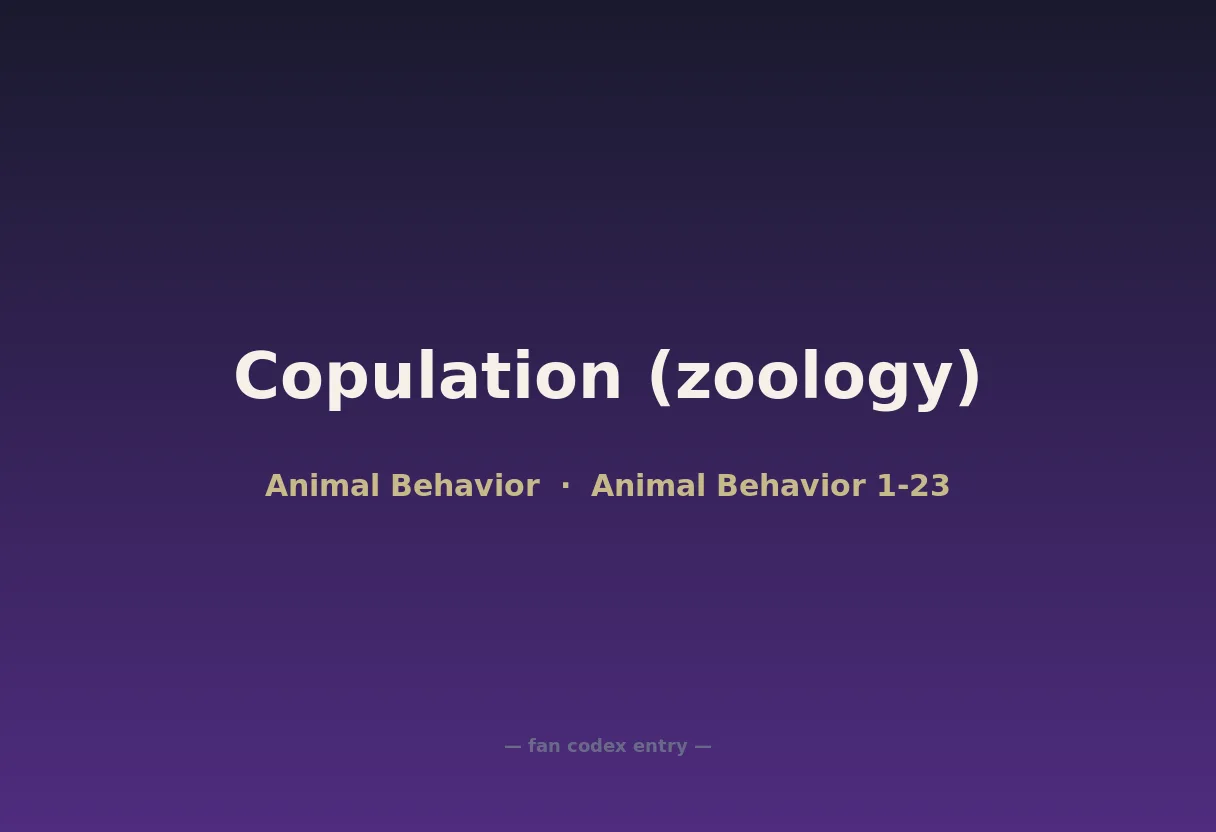 Copulation (zoology)