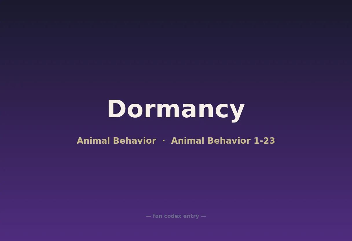 Dormancy