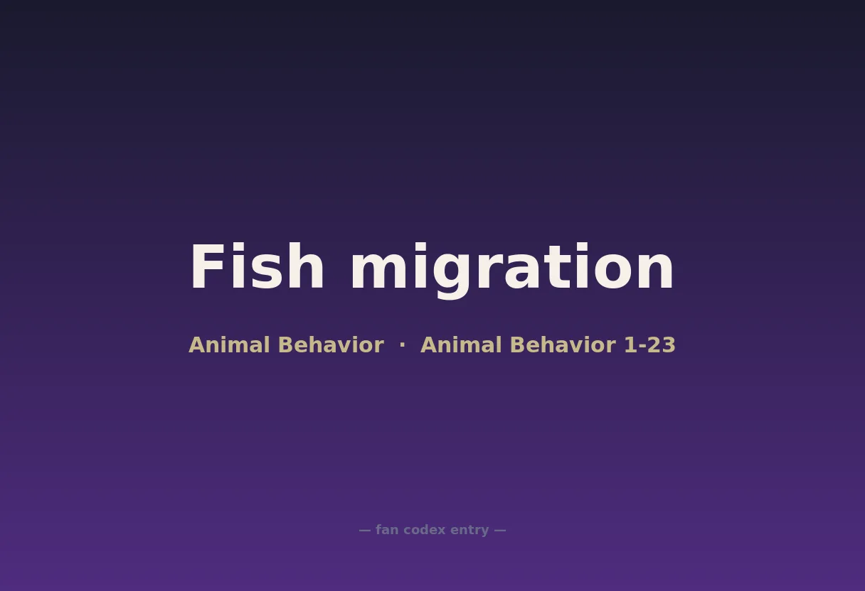 Fish migration