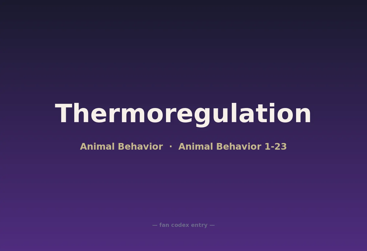 Thermoregulation